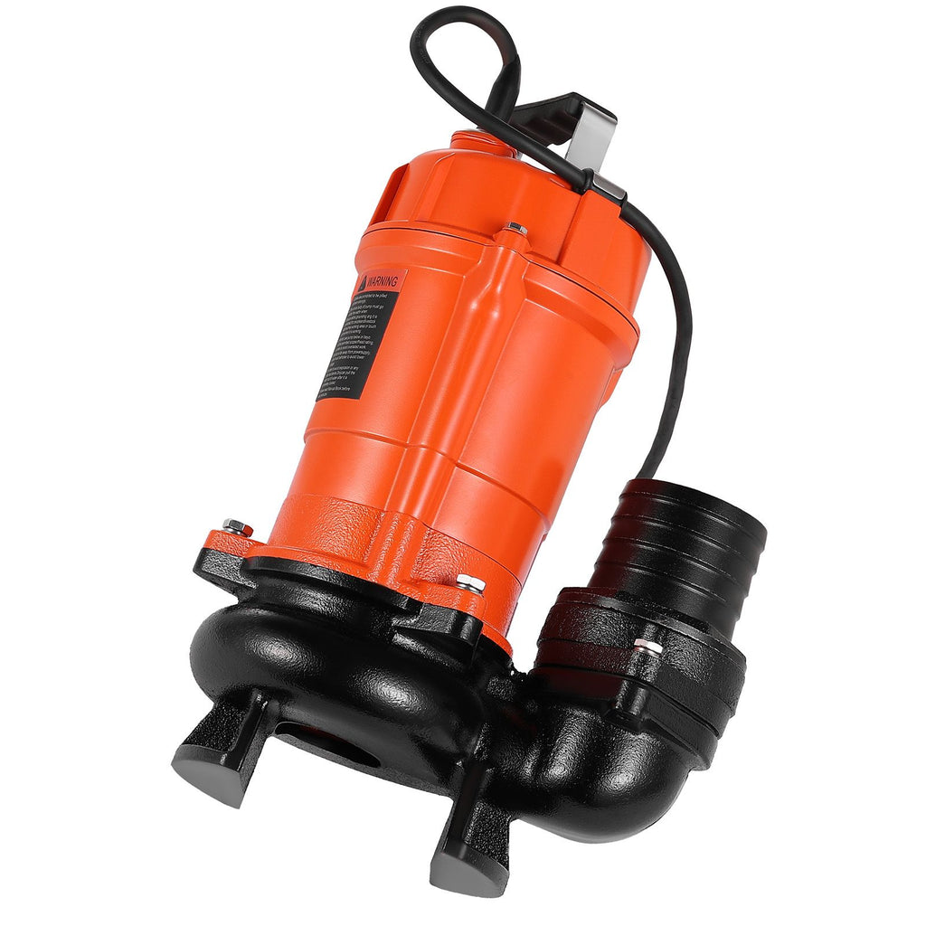 1 HP Submersible Trash Pump, 5000 GPH, 120V Cast Iron Submersible Sump Sewage Pump with 3 in Discharge, 40 ft Max Lift, Drain Dirty Clean Water, for Pools, Garden, Pond, Basement, Flooded Areas