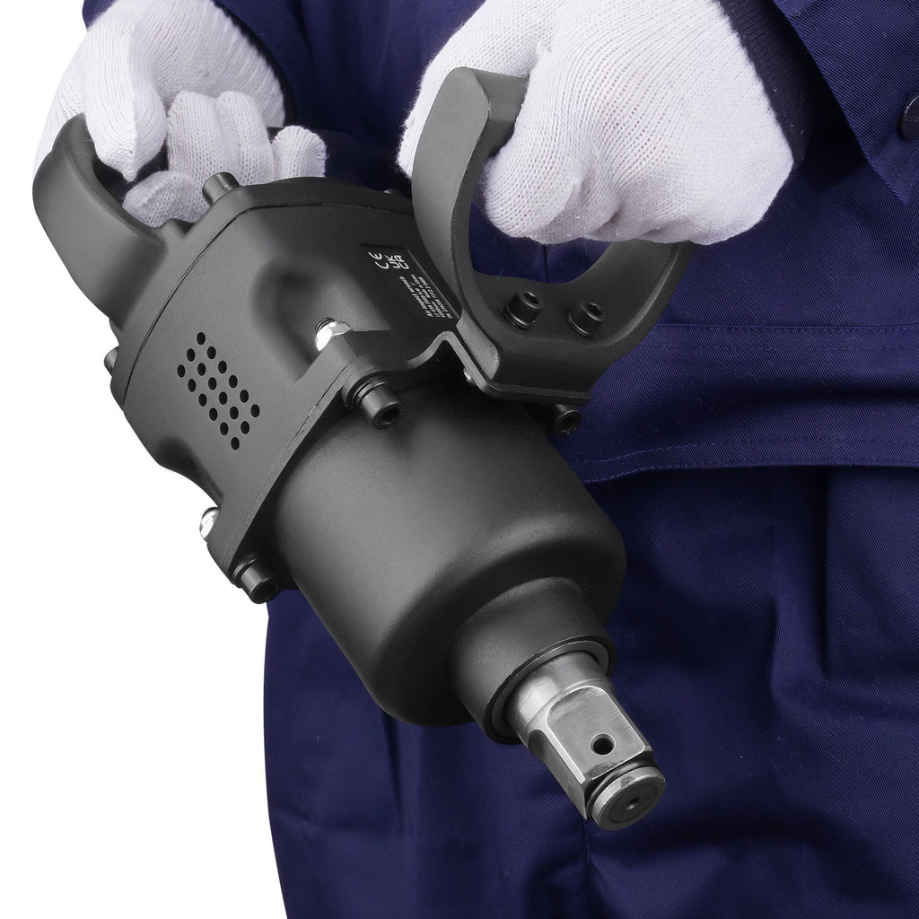 1 Inch Air Impact Wrench, Up to 2730 ft-lbs Reverse Torque Output 1" Pneumatic Impact Gun Lightweight w/ 2 Handles for Heavy Duty Repairs and Maintenance