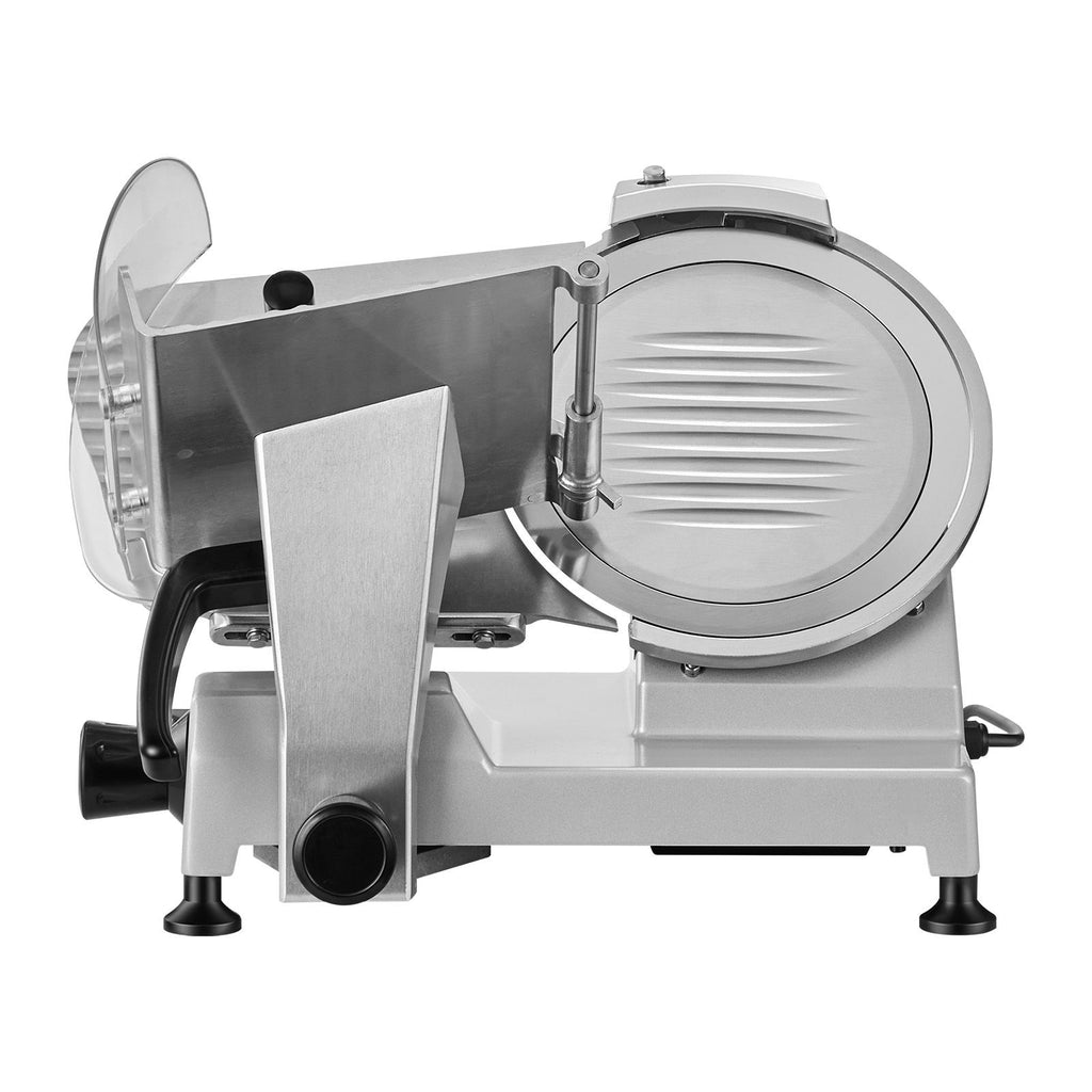 10" Commercial Meat Slicer, 240W Electric Deli Food Slicer with Carbon Steel Blade, Built-In Sharpener & 0-0.47" Adjustable Thickness for Frozen Meat, Ham, Baguett, Steak, UL Approved