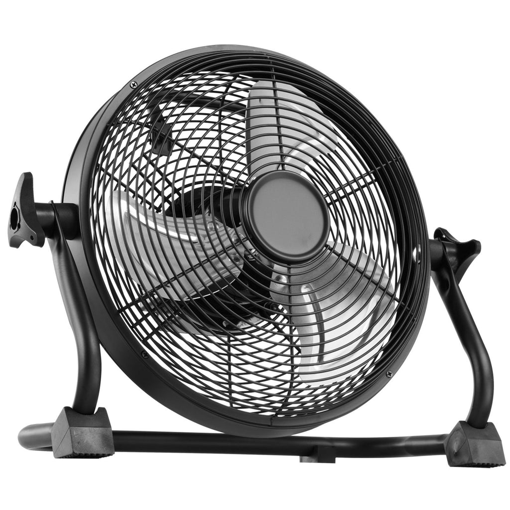 10 inch Rechargeable Battery Operated Camping Floor, High Velocity Portable Outdoor Fan with Metal Frame, Copper Brushless Motor, 360-degree Manual Rotation,for Fishing,Traveling, Picnicking