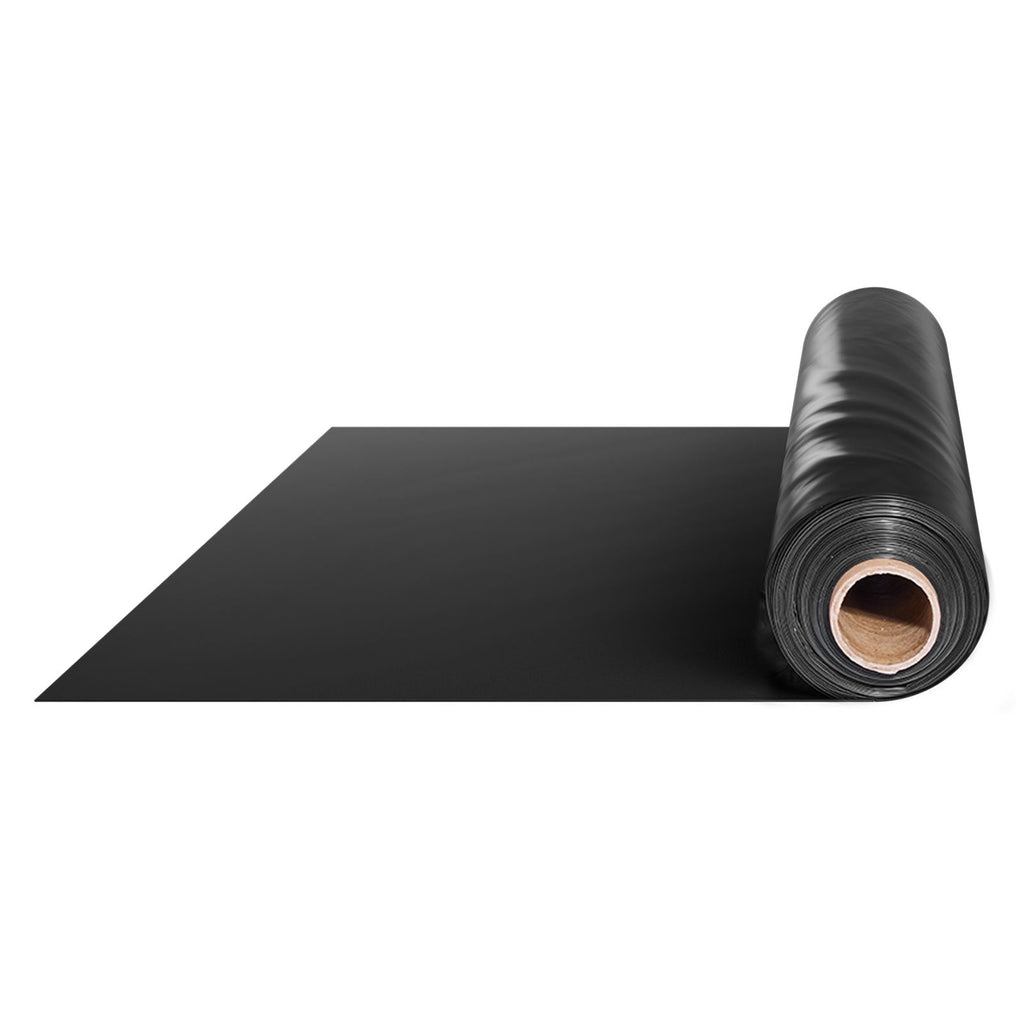 10 Mil Plastic Sheeting Heavy Duty 5' x 100', Thick Plastic Sheeting Roll, Plastic Drop Cloth Painters Tarp, Polyethylene Covering for Crawl Space Vapor Barrier, Multi-Purpose, Black