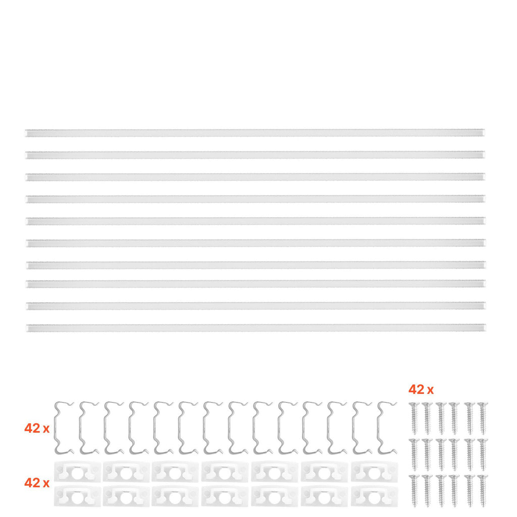 10-Pack 6.6 ft/2M U Shape LED Aluminum Channel, with Milky Cover, End Caps and Mounting Clips, Aluminum Profile for LED Strip Light Installations, Easy Installation, for Under Cabinet Counter