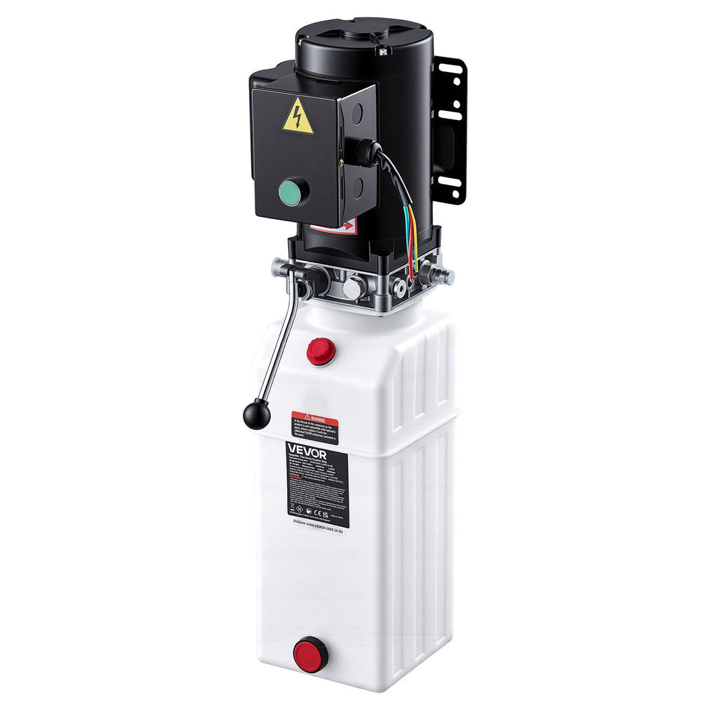 10 Quart Hydraulic Pump, 2.2KW Hydraulic Dump Trailer Pump Single Acting, 3200 PSI Max Relief Pressure, 1.7 GPM Flow Rate, AC220-240V Hydraulic Power Unit Car Lift (Vertical Installation)
