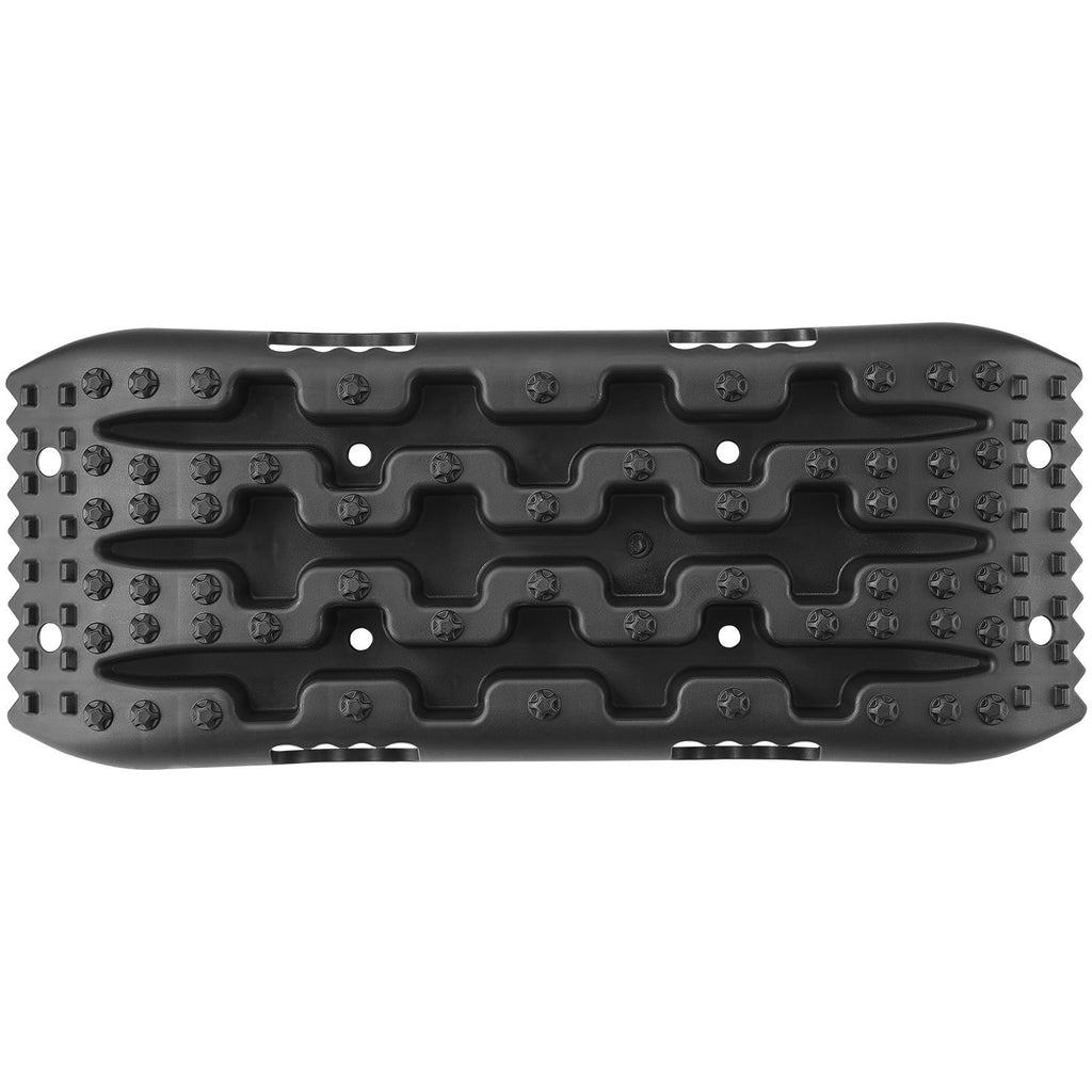 10 TON Traction Boards with PP Material, Recovery Boards for Off-road Vehicles/Cars/Pickups/SUVs/RVs, Pair Tire Traction Mats on Snow, Sand, Mud and Loose Terrain, Storage Bag, Short, Black