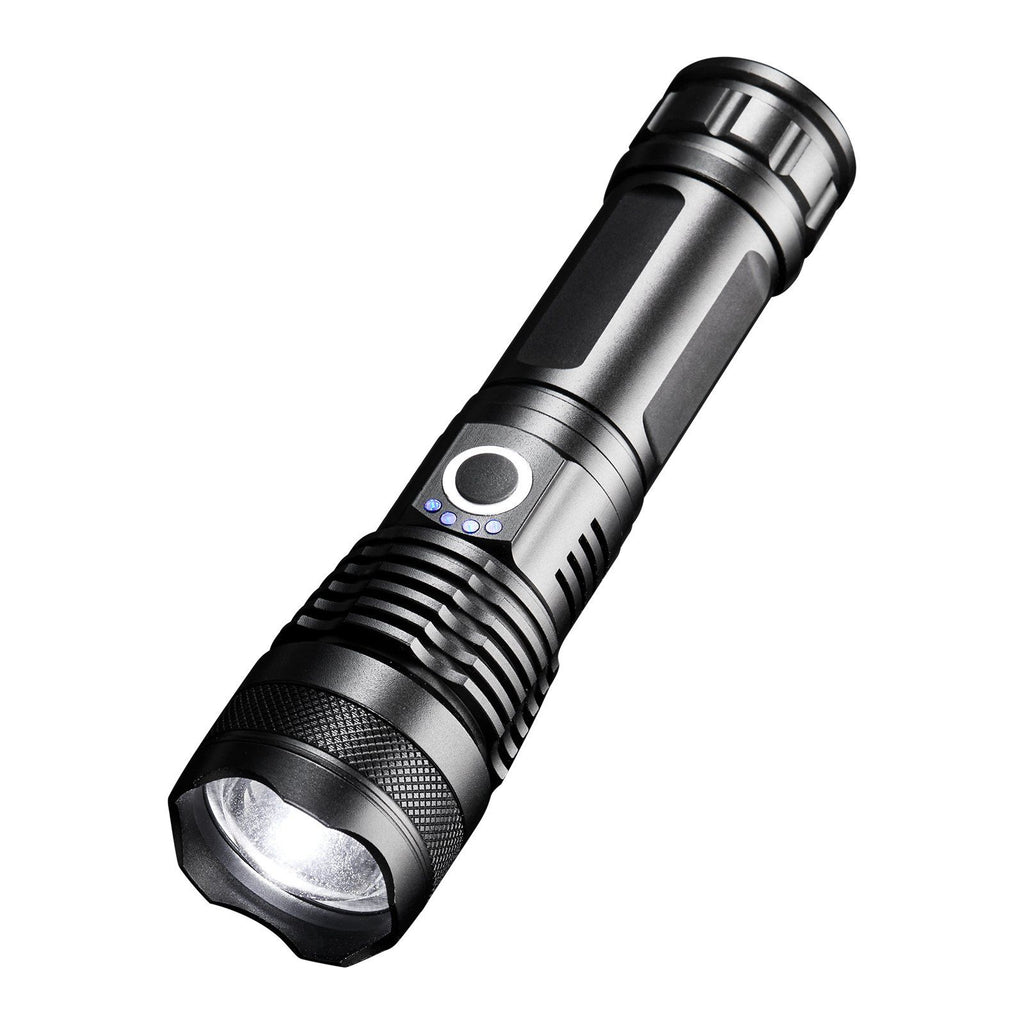 10000 Lumen High Lumens Flashlight, 5 Lighting Modes Rechargeable, IPX4 LED Waterproof Flashlight, Powerful aluminum alloy Handheld Flashlight for Camping Hiking Biking Fishing Night Running