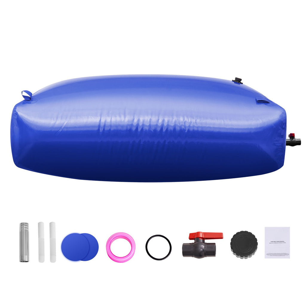 1000L/264 Gallon Water Storage Bladder, RV Water Tank, 1000D Blue PVC Collapsible Water Storage Containers, Large Capacity Soft Water Bag, Portable Water Bladder, Fire Prevention, Camping