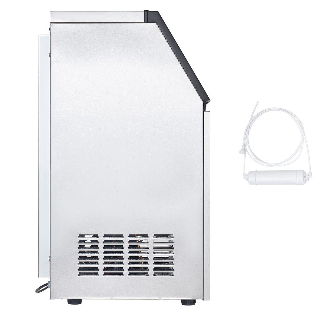 100lbs/24H Commercial Ice Maker, 36 Ice Cubes in 15 Minutes, Freestanding Ice Maker Machine with 28lbs Large Storage Capacity for Bar Office Restaurant, with LED Digital Display & Self-Cleaning