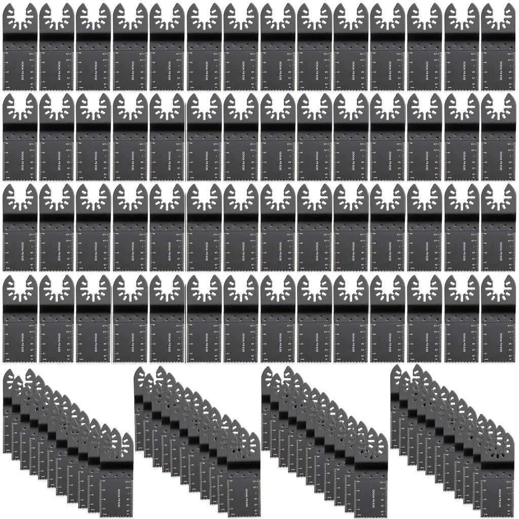 100PCS Oscillating Saw Blades, Quick Release Multitool Blades Kit, HCS Tool Blades for Wood Plastic, Compatible with Dewalt Dremel Fein Worx Bosch Makita Milwaukee