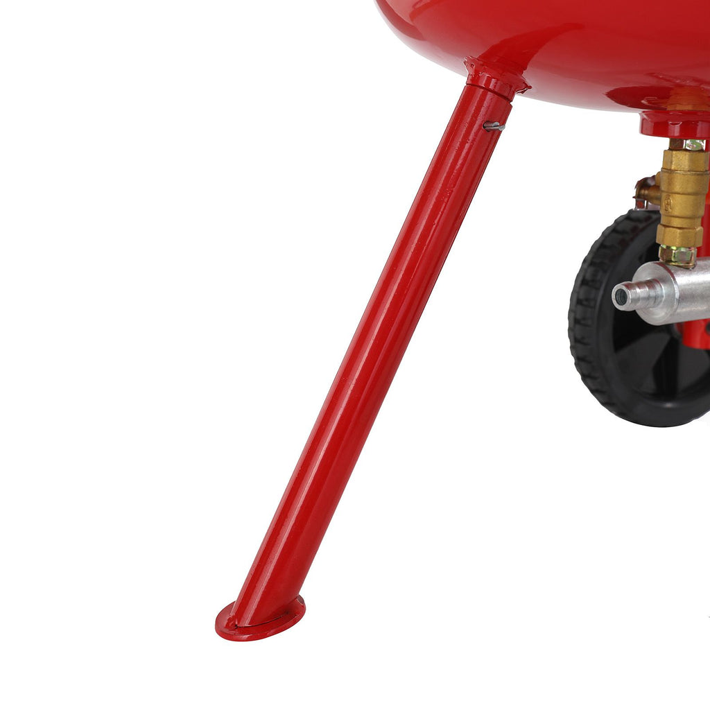 10Gal/40L Sandblaster Equipped with Nozzle Shut-Off Valve Pressure Gauge Ceramic Nozzle 2.5m Hose Filling Funnel Watertrap 6\" Rubber Wheels Grit Power Sand Blasters Portable Sandblasting Equipm