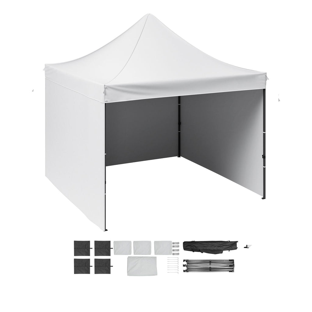 10x10 FT Pop up Canopy with Removable Sidewalls, Instant Canopies Portable Gazebo & Wheeled Bag, UV Resistant Waterproof, Enclosed Canopy Tent for Outdoor Events, Patio, Backyard, Party, Camping