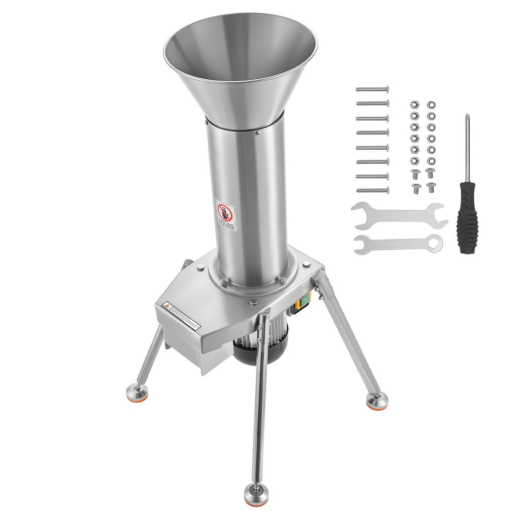 1100W Electric Fruit Apple Crusher, SUS304 Freestanding Crushing Machine, Grinds Whole Apples Up to 3.15" Dia, 164 KG/H Capacity, Cider Press for Apples, Pears, Pineapple, Guava, Carrot, Potato