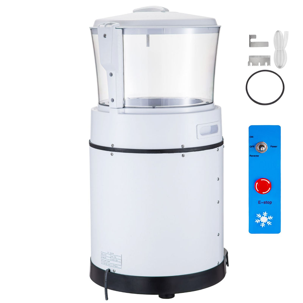 110V Commercial Ice Shaver Crusher 1100LBS/H with 17.6 LBS Hopper, 350W Tabletop Electric Snow Cone Maker 320 RPM Rotate Speed Perfect For Parties Events Snack Bar