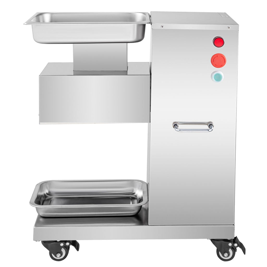 110V Commercial Meat Cutter Machine 1100LB/H Electric Meat Cutting Machine 750W Commercial Meat Slicer 3mm Blade Restaurant Food Slicer Stainless Steel For Kitchen Restaurant Supermarket
