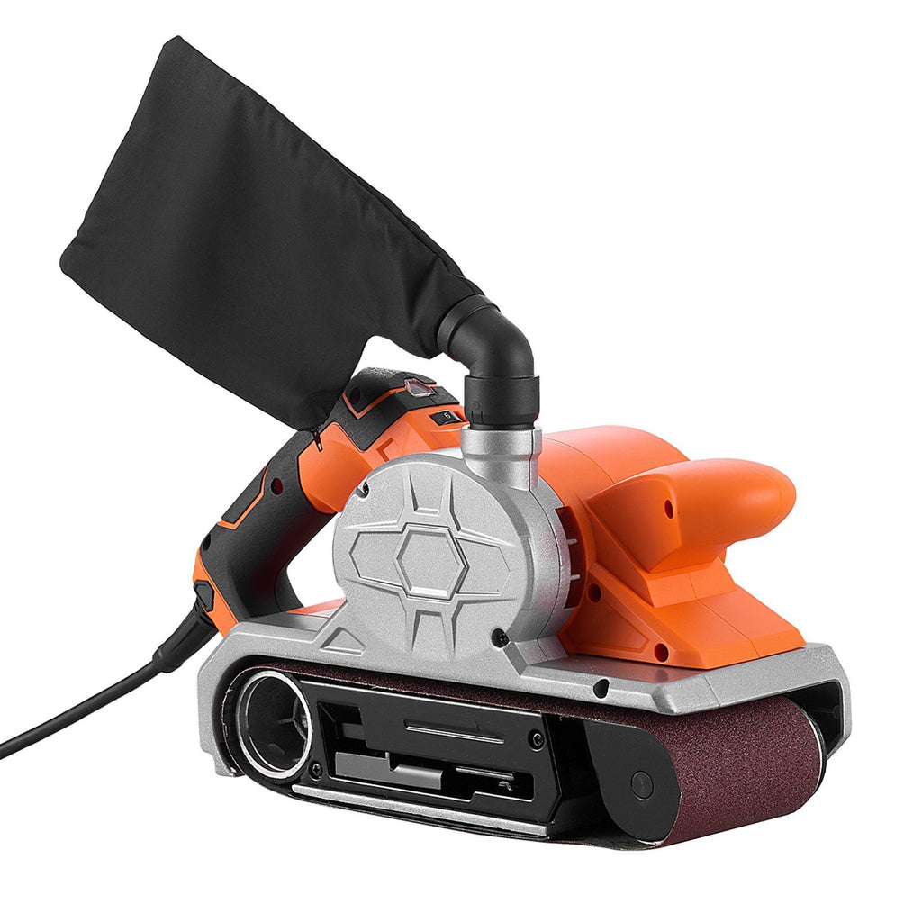 11.5A Belt Sander 4" x 24" Woodworking Belt Sander 6 Variable Speeds, 900-1550 FPM Sanding Machine with 10PCS Sanding Belts, 2 Dust Bags & 2-in-1 Vacuum Adapter for Woodworking Projects