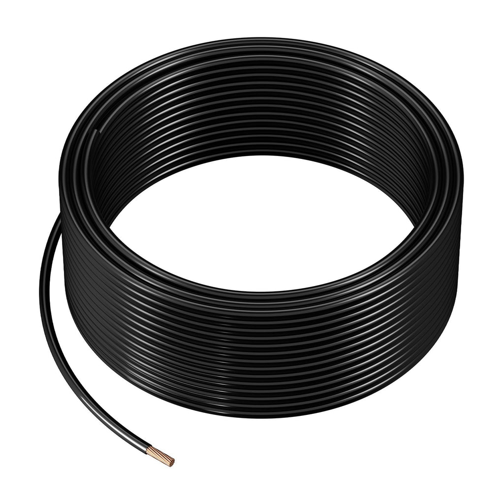 12 AWG THHN Wire, 19-Stranded, 100% OFC Copper Electrical Building Wire with Nylon Jacket, Rated for Up to 600 Volts, for Indoor Outdoor Use, Commercial, Industrial, Residential, Black (100 ft)