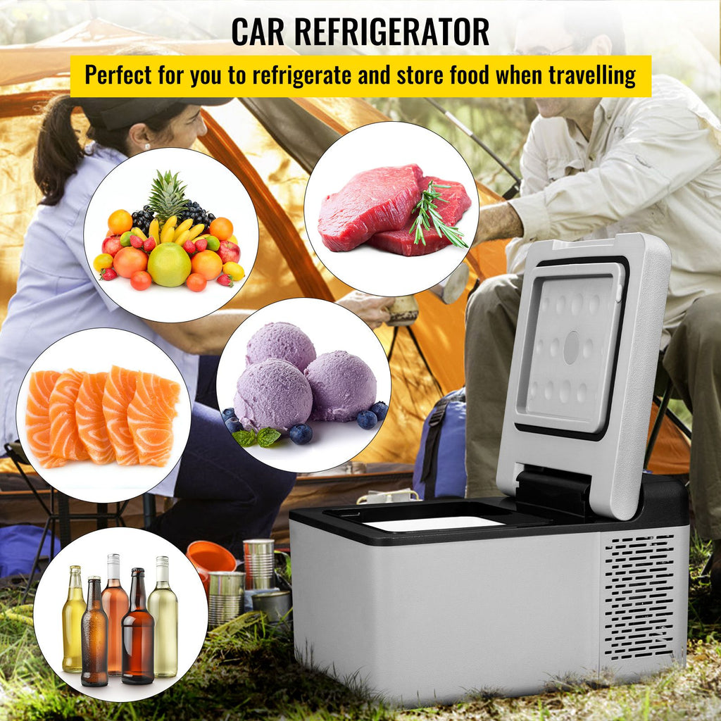 12 Volt Refrigerator 10 Qt, Portable Mini Freezer -4 to 68 F with APP Control Car Compressor Fridge Cooler 12V/24V DC and 110-220V AC For Camping, Road Trip, Travel, Outdoor and Home