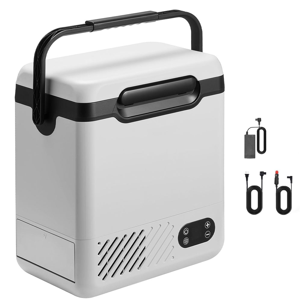 12 Volt Refrigerator, 12.68 QT/ 12L Car Fridge, Portable Electric Freezer Compressor with Handle, 12V/24V DC 100-240V AC, -4 to 68 F/-20 to 20 C, for Truck Van RV SUV Boat Travel Camping