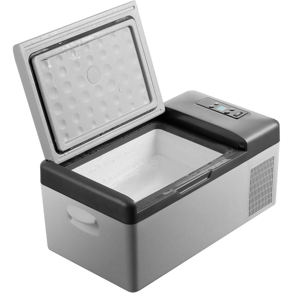 12 Volt Refrigerator 16 Qt, Portable Mini Car Fridge with -4 to 68 F Cooling Range & App Control 12/24V DC & 110-240V AC Electric Compressor Cooler for Truck Vehicle RV Boat Outdoor, Green