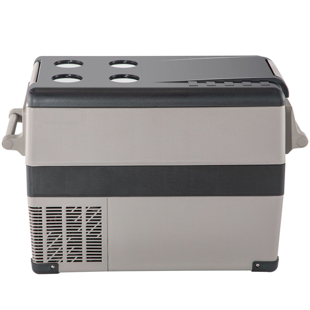 12 Volt Refrigerator, 48 Quart (45L) Fast Cooling Portable Freezer with App Control (-4~68Fahrenheit), Car Fridge with 12/24v DC & 110-240v AC for Travel, Truck, Camping and Home Use, Black