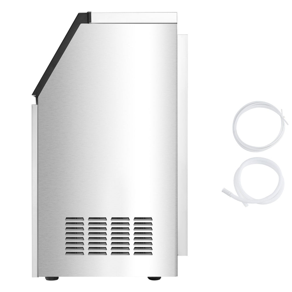 120lbs/24H Commercial Ice Maker, 36 Ice Cubes in 15 Minutes, Freestanding Ice Maker Machine with 28lbs Large Storage Capacity for Bar Office Restaurant, with LED Digital Display & Self-Cleaning