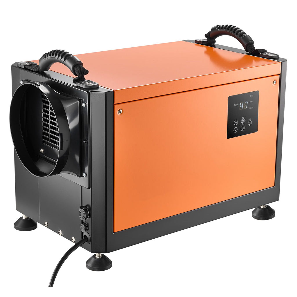 125 Pints Commercial Dehumidifier with Drain Hose, Portable Crawl Space Dehumidifiers for Basement Storage Room Industrial Grade, Auto Defrost/Drainage, Heavy-duty Galvanized Steel, LED Indicate
