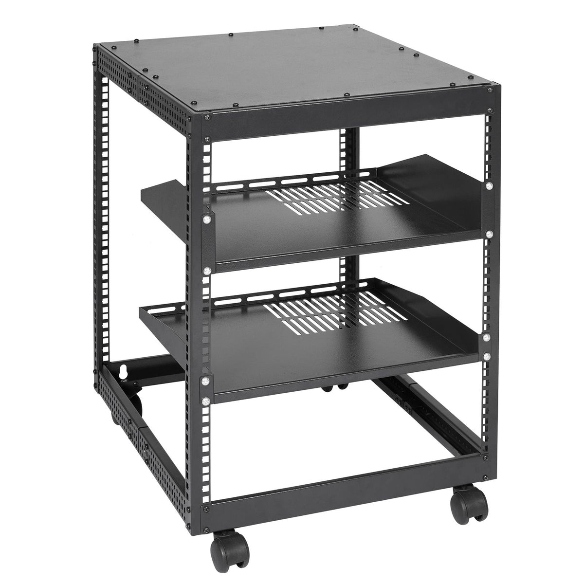 Vip Rack 12U Open Frame Server Rack, 23-40 in Adjustable Depth, Free Standin ...
