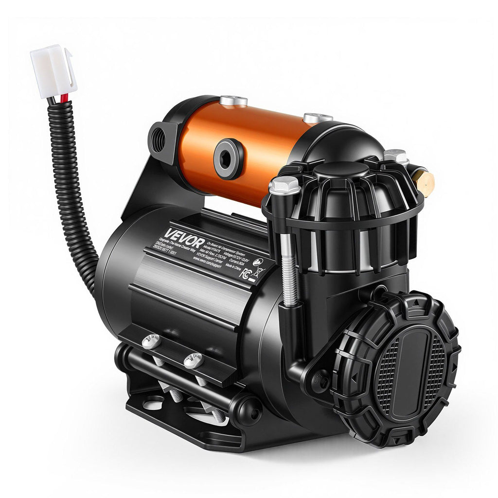 12V Air Compressor 0.5HP 2.72 SCFM Portable Tire Inflator Max 210PSI, Heavy Duty Offroad Air Pump with Differential Lock Harness, Adapters & 19FT Air Hose for Pickup Truck SUV Off-Road Vehicles