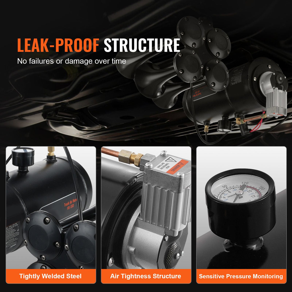 12V Air Compressor with Tank 0.8 Gallon/3 L, Train Horn Air Compres ...