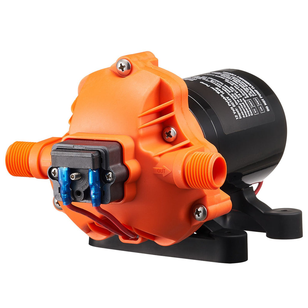 12V Diaphragm Pump, 3.5 GPM (13.25 L/min), 3-Chamber 12 Volt DC Water Pump with Automatic Pressure Switch 40-100 PSI Adjustable, 50 PSI, 1/2'' MNPT Port, for RV Yacht Food Truck Camper Marine