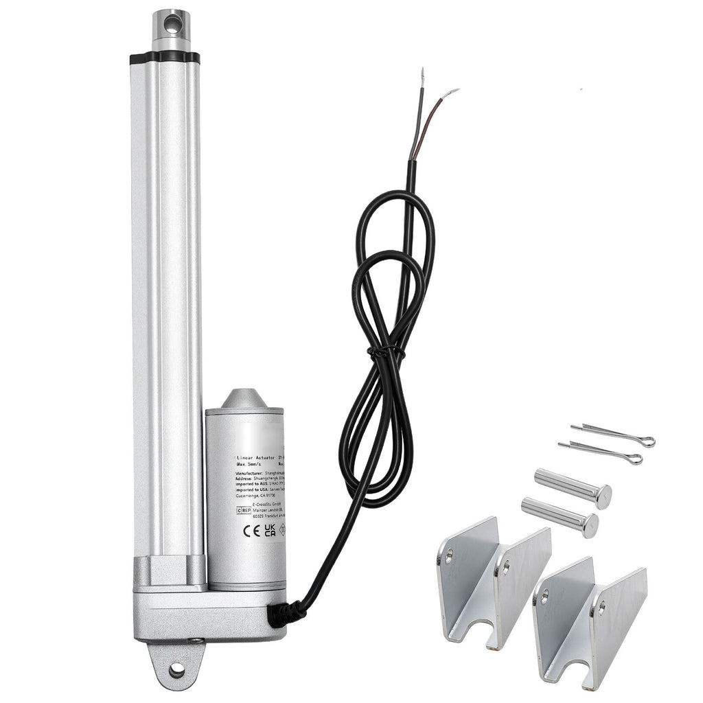 12V Linear Actuator, 8 Inch IP65 Waterproof Linear Actuator, 675lbs/3000N 0.2"/s Motion Actuators with Mounting Bracket for Outdoor Use