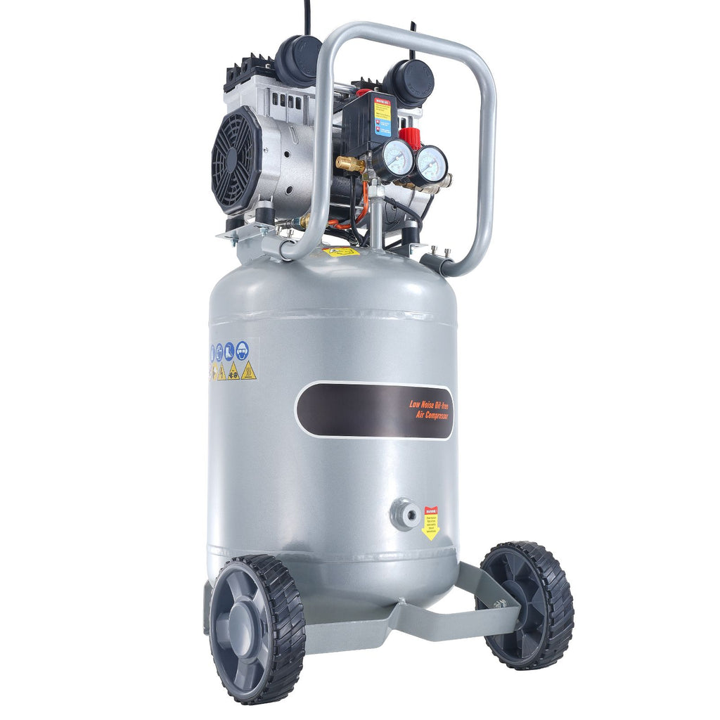 13 Gallon Air Compressor, 2HP 4.6 SCFM@90PSI Oil Free Air Compressor Tank, 66dB Ultra-Quiet Compressor for Tire Inflation, Auto Repair, Woodwork Nailing, Spray Painting (125PSI Max Pressure)