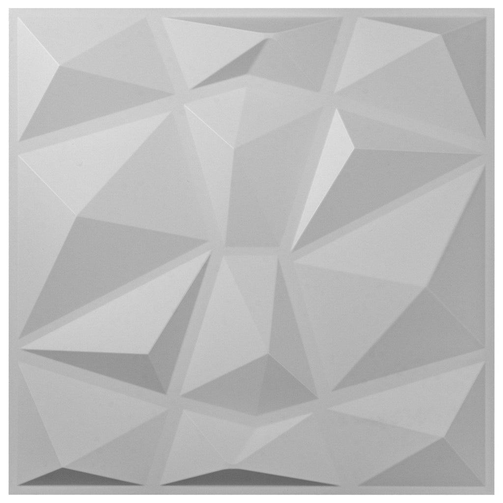 13 Pack 19.7x19.7Inches Diamond White 3D PVC Wave Panels for Interior Wall Decor Textured 3D Wall Tiles 32 Sq Ft