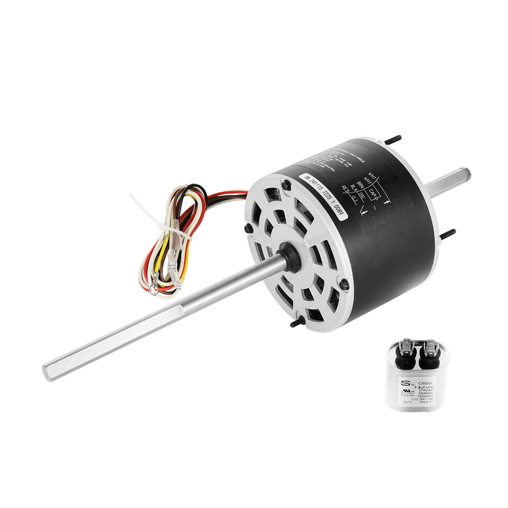 1/3HP RV Air Conditioner Motor with Capacitor, AC115V 3A, 1675 RPM, Replacement for Coleman Mach RV AC Fan Motor, Replaces Fasco D1092, 1468-306, 1468-3068, 1468-3069, 7184-0156, 7184-0432