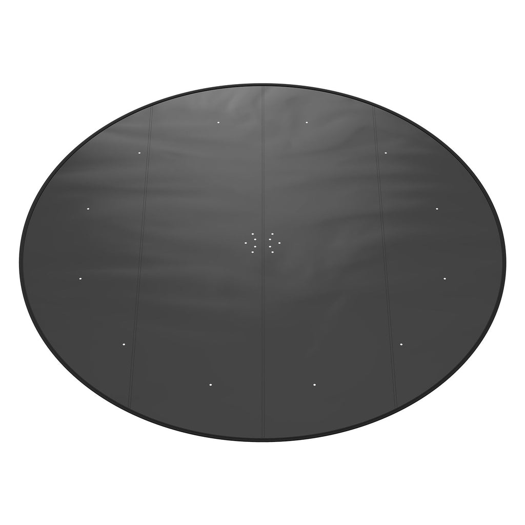 15 Ft Round Pool Cover, Solar Covers for Above Ground Pools, Safety Pool Cover with Drawstring Design, PVC Winter Pool Cover, Waterproof and Dustproof, Black