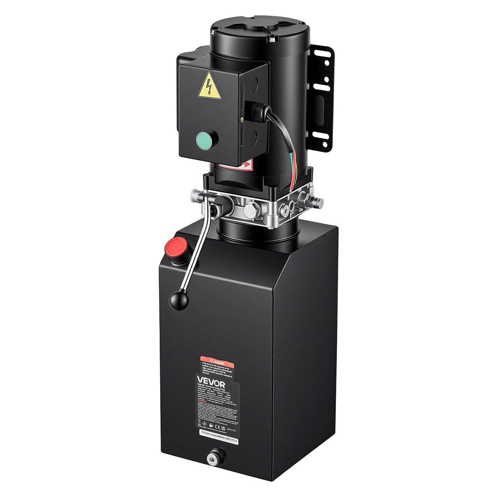 15 Quart Hydraulic Pump, 2.2KW Hydraulic Dump Trailer Pump Single Acting, 3200 PSI Max Relief Pressure, 1.7 GPM Flow Rate, AC220-240V Hydraulic Power Unit Car Lift (Vertical Installation)