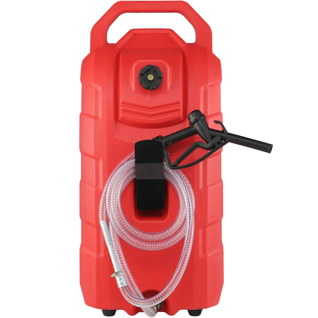 16 Gallon Fuel Caddy, 7.8 L/min, Portable Gas Storage Tank Container with Rubber Wheels, Gravity-flow Mode, Fuel Transfer Storage Tank for Gasoline Diesel Machine Oil Car Mowers Boat Motorcycle