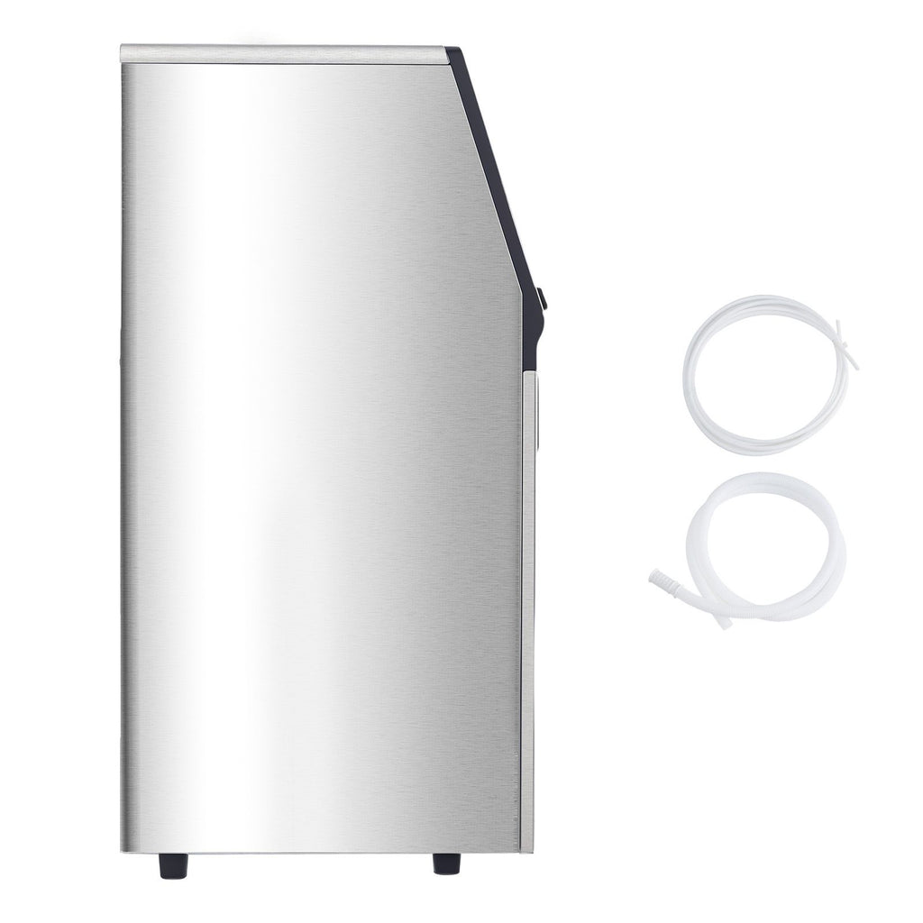 160lbs/24H Commercial Ice Maker, 55 Ice Cubes in 15 Minutes, Freestanding Ice Maker Machine with 33lbs Large Storage Capacity for Bar Office Restaurant, with LED Digital Display & Self-Cleaning