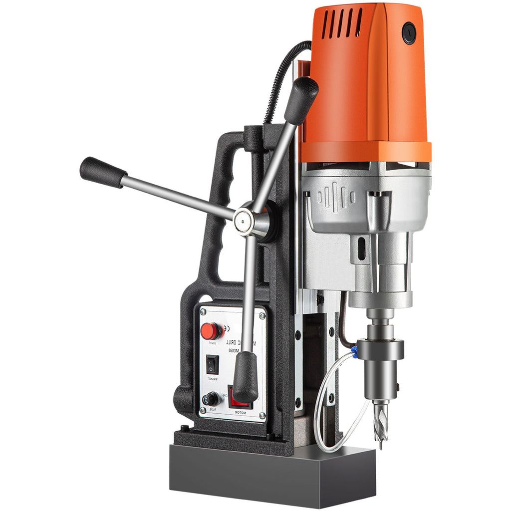 1680W MD50 Magnetic Drill 300 RPM Spindle Speed Electric Magnetic Drilling System with 2 Inch Boring Diameter and 2900 LBS Magnet Force