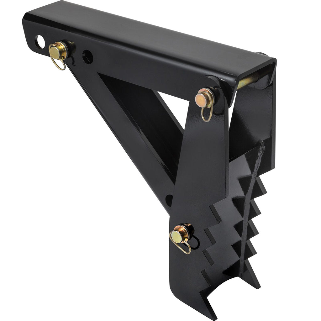18\" Backhoe Thumb, 1/2\" Teeth Thickness Heavy Duty Excavator Thumb, Black Steel Weld On Thumb Attachments with 12mm Bolt-On Design Adjustable Mechanical Thumb for Backhoe/Excavator