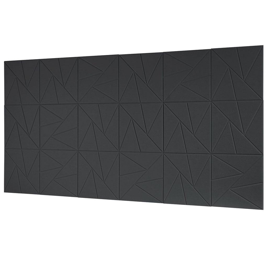 18 Pack Acoustic Wall Panels 11.8 x 11.8 x 0.4 inch Self-Adhesive Black