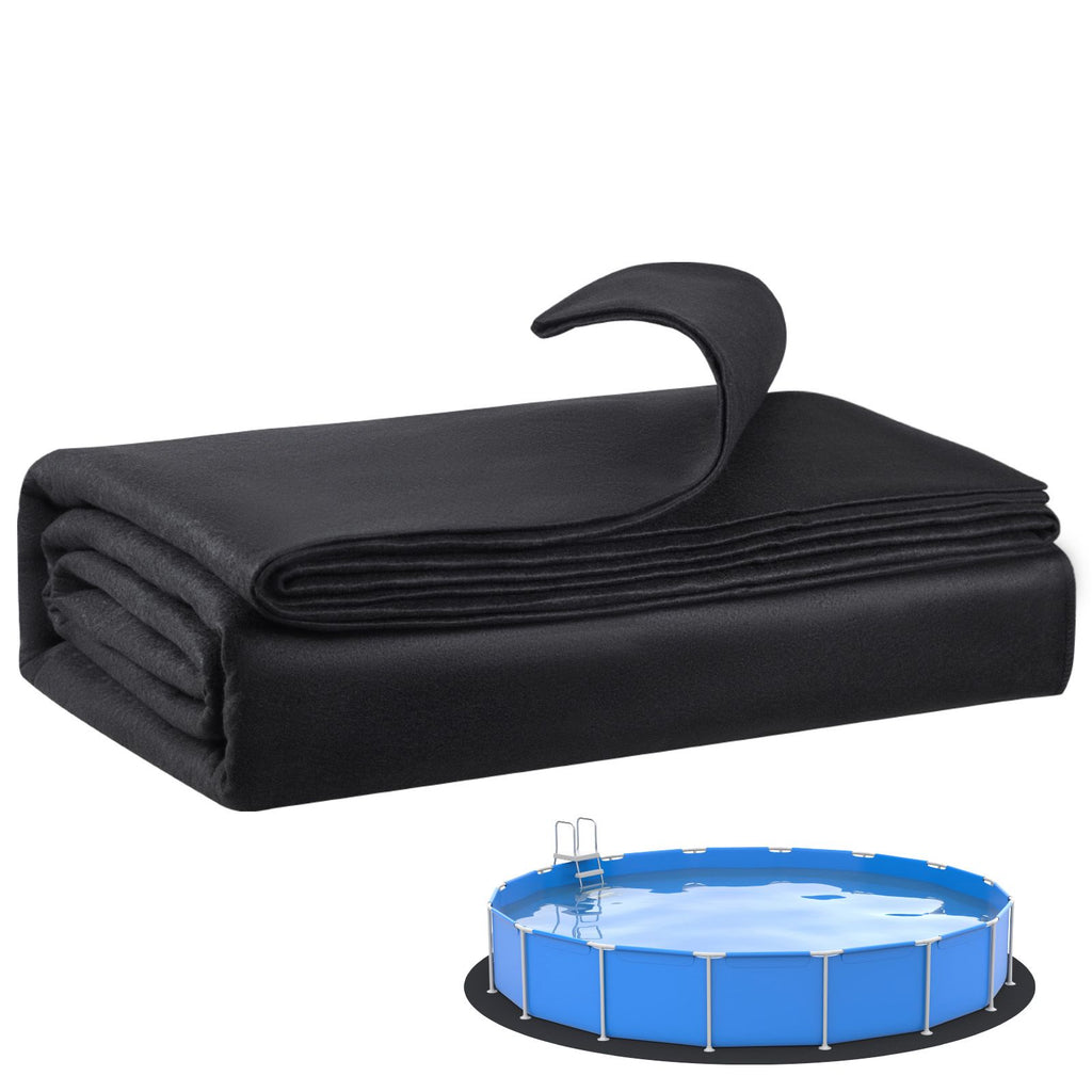 18ft Round Pool Liner Pad, Pool Liner Pad for Above Ground Swimming Pools, Pool-Mat Prevents Punctures, Recycled Geotextile Material Underlayment Pads, Extend Service Life