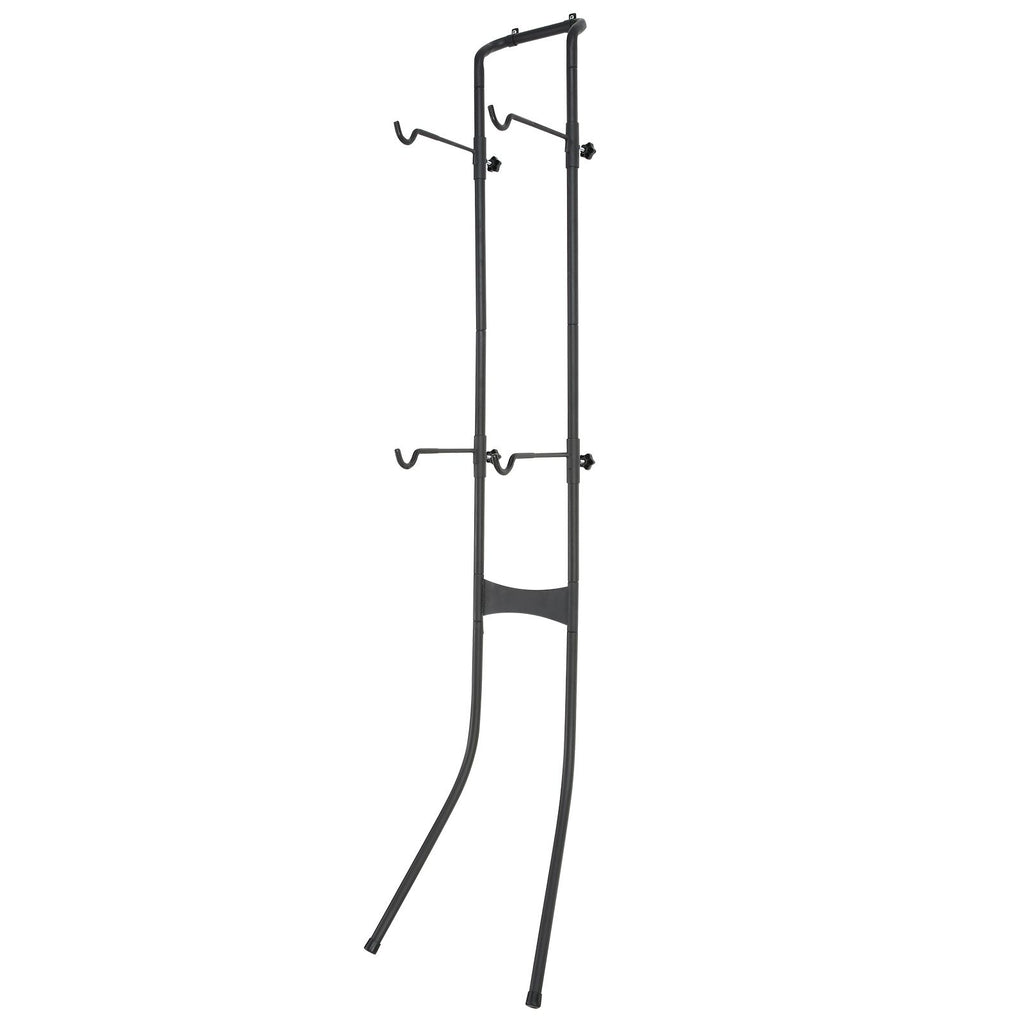2 Bike Storage Rack, Free Standing Gravity Wall Vertical Bike Rack, Fully Adjustable Bike Rack Garage, Sturdy Steel & Easy Assemble, for Garage, Living Room, Shed, Holds Up to 90 lbs Black