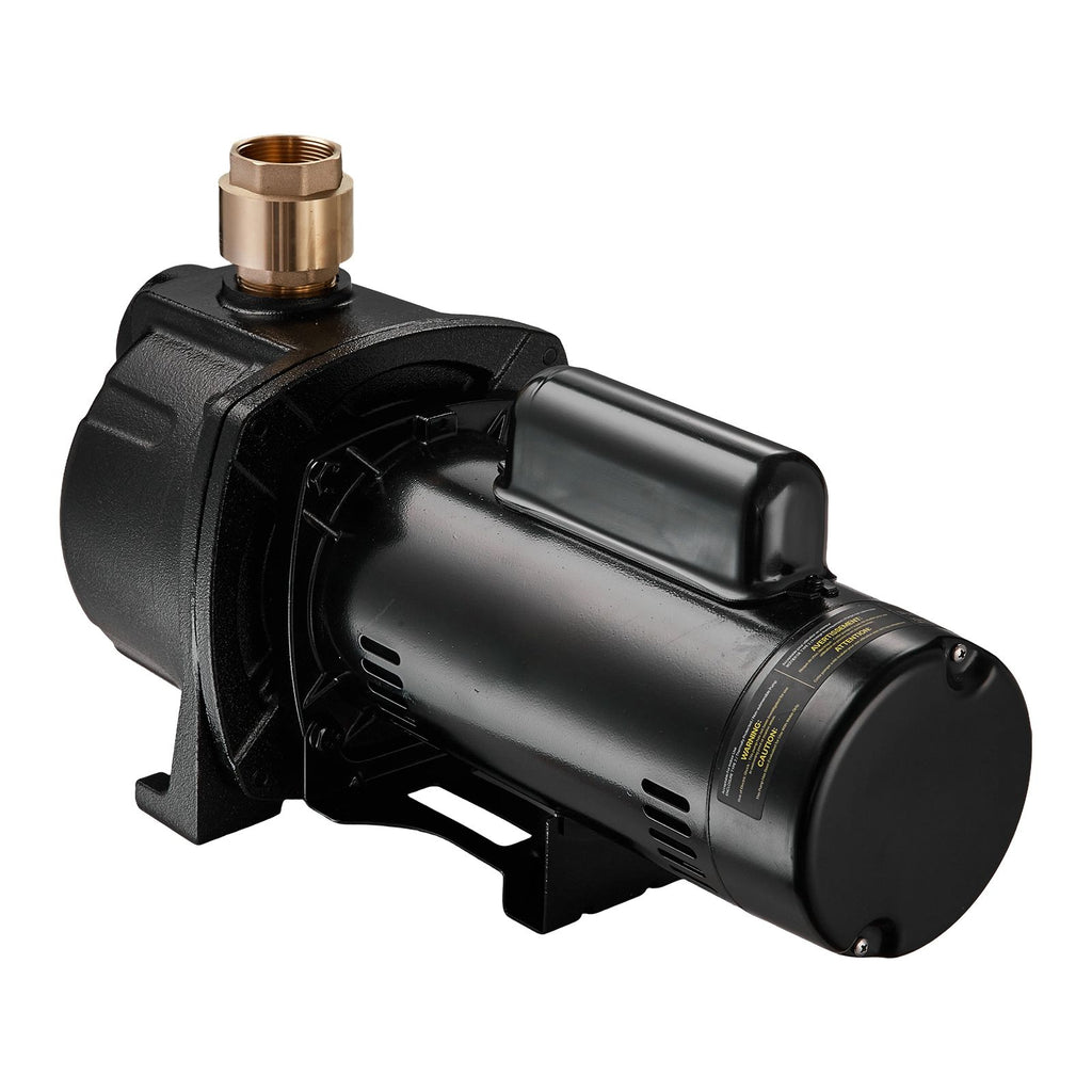 2 HP Shallow Well Jet Pump, 230 Volt, 5200 GPH Cast Iron Well Jet Pump, with 112 ft Max Head Lift, Check Valve, Thermal Protection, Automatic On/Off, for Garden Irrigation Lawn Sprinkler System