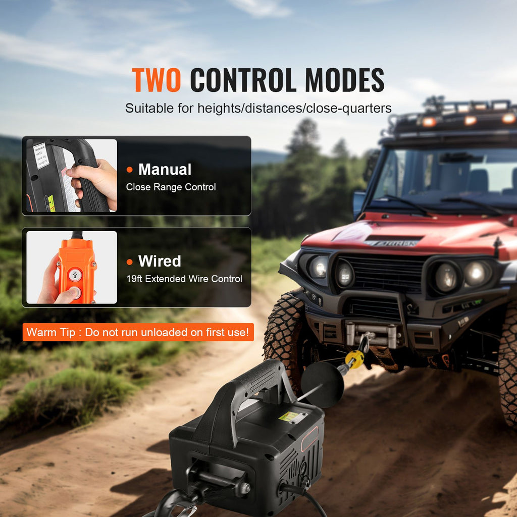 2-in-1 1100 lbs Electric Hoist Winch, 1500W Portable Power Winch Crane, 22.9 ft Lifting Height, 13 ft/min with Wired Remote Control, for Garage, Warehouse, Factory Lifting Towing