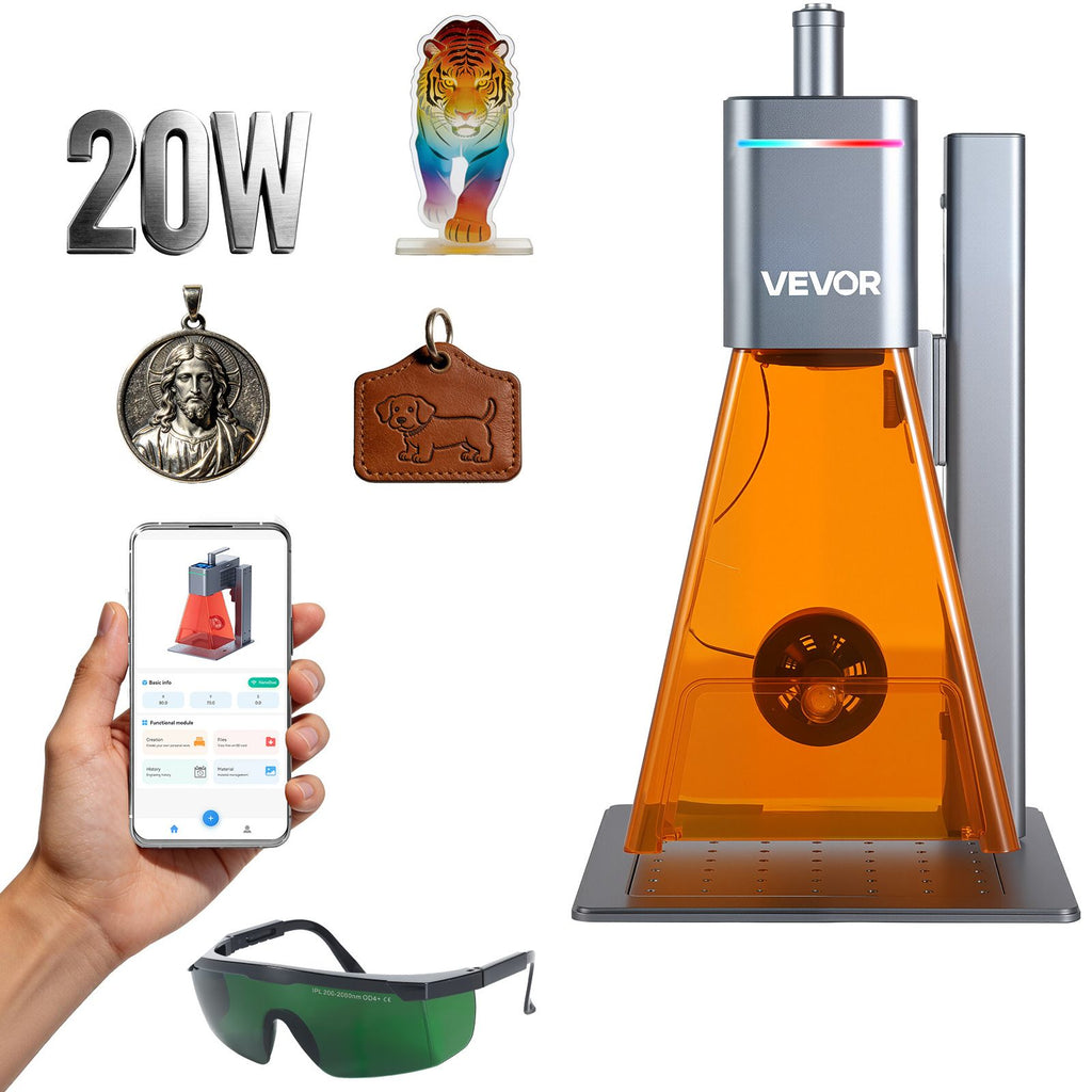 2-in-1 Dual Laser Engraver, 10,000 mm/s High Speed, Portable 20W Blue and 2W IR Laser Engraving Machine, 6.3 x 5.5 in Engraving Area, Manual & Auto Focus, DIY Engraver Tool, for Wood Acrylic