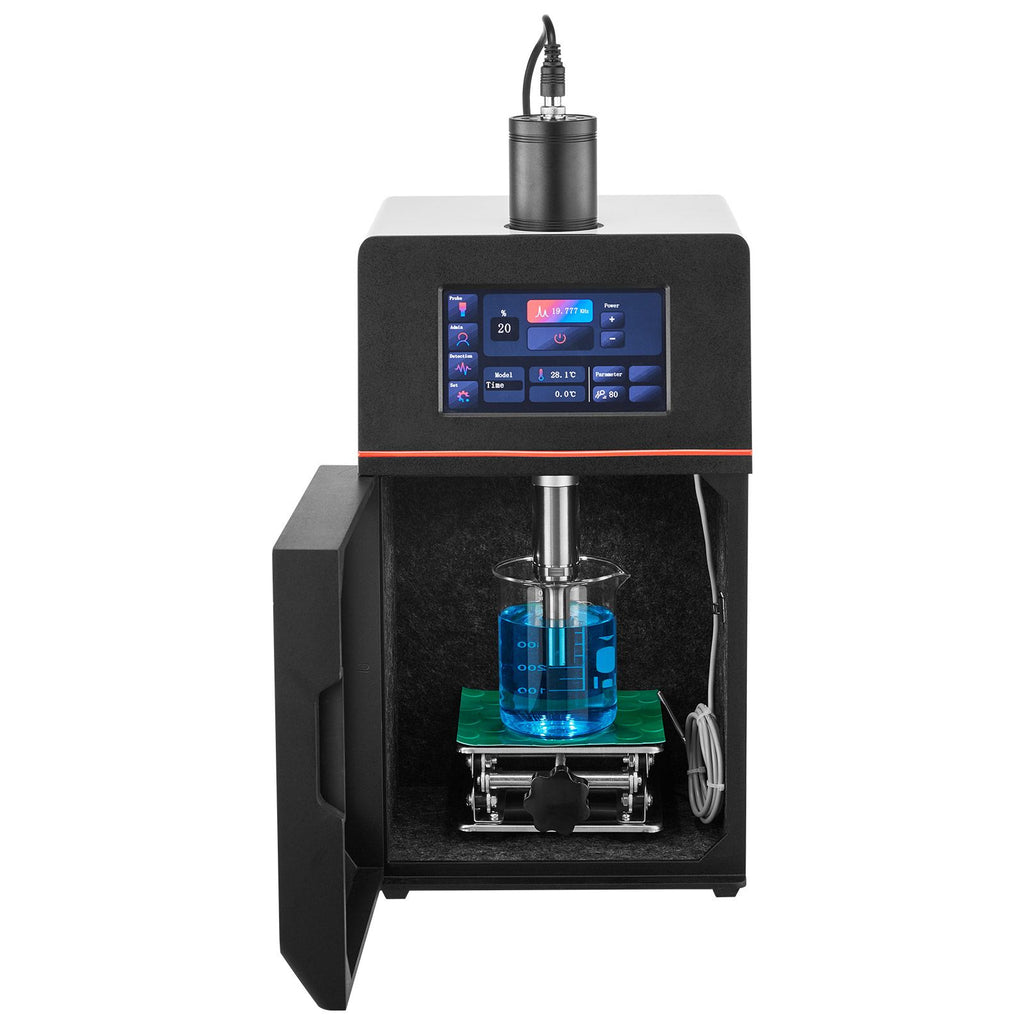 2 in 1 Ultrasonic Homogenizer, 2000W Power, 20KHz Frequency, 0.79 inch Titanium Alloy Probe, Continuous, Timer and Pulse Three Modes, Noise Reduction, Sonicator Processor Cell Disruptor Mixer