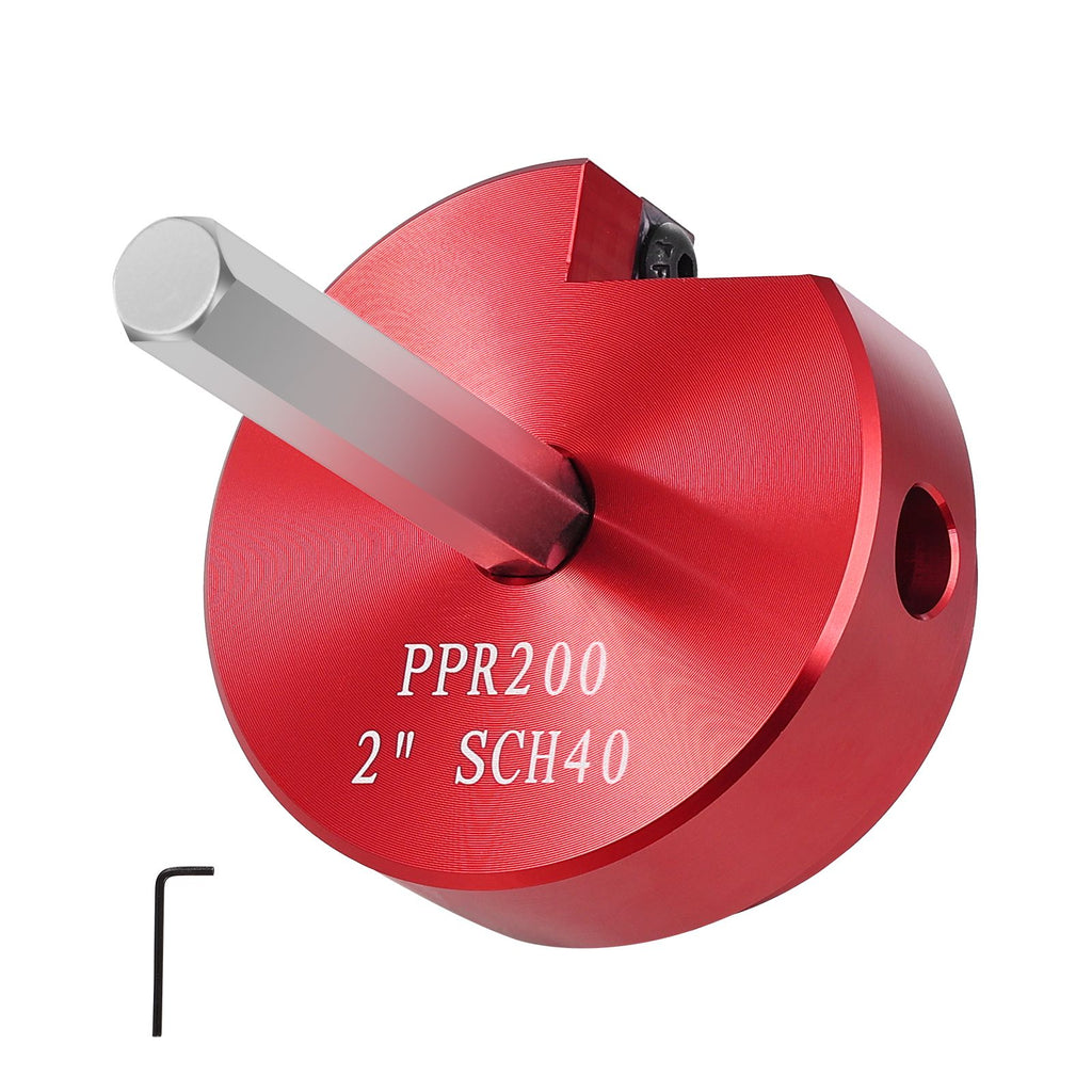 2 In PVC Pipe Reamer, Aluminum Alloy, PVC Pipe Fitting Saver, for Use with SCH 40 ABS, PVC, CPVC Pipes, Clean Leftover Pipe & Solvent Cement Remnants, for Water Lines, Drain Lines, Vent Lines