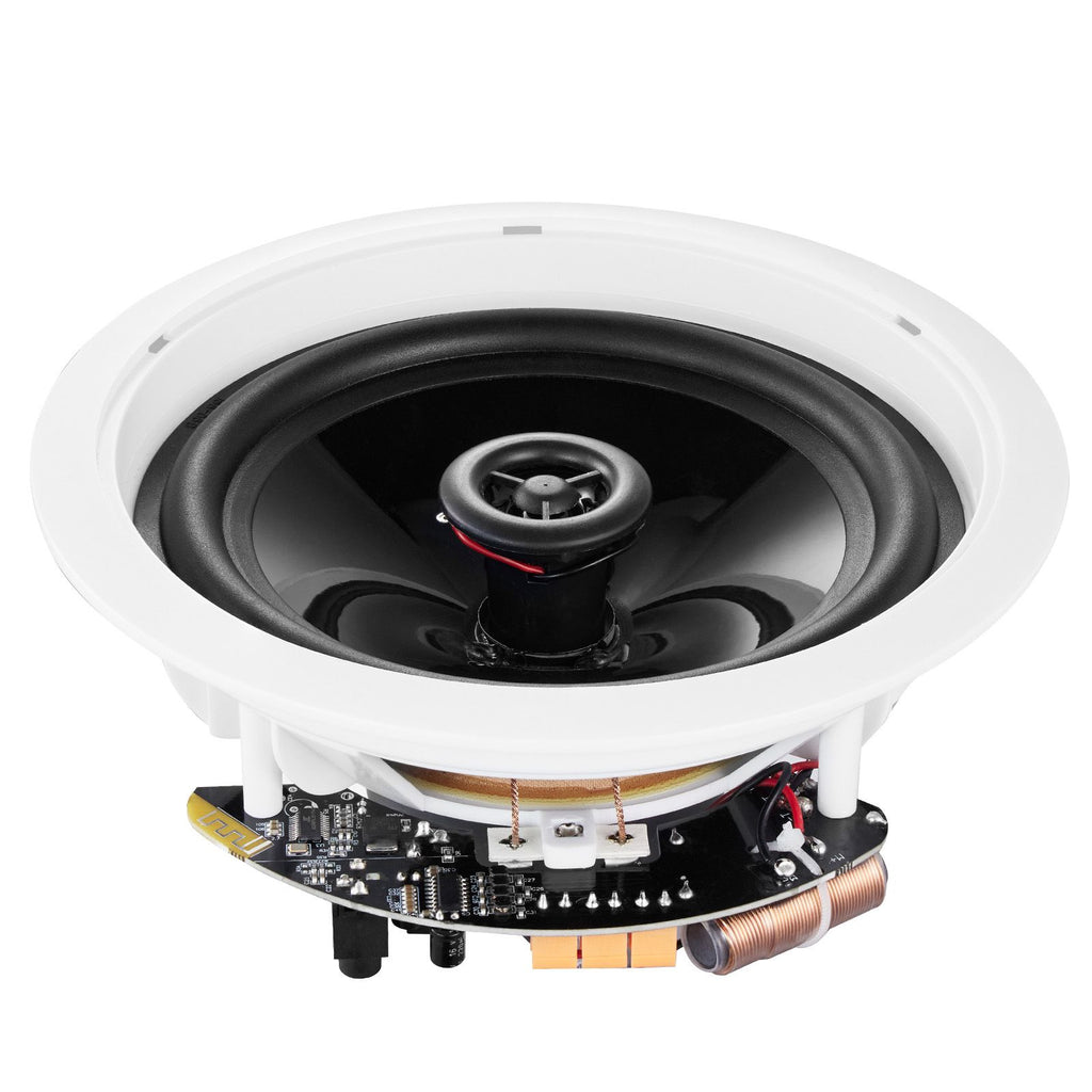 2 PCs 6.5'' Bluetooth in Ceiling Speakers, 150W, Flush Mount Ceiling & in-Wall Speaker System with 8ΩImpedance 89dB Sensitivity, for Home Kitchen Living Room Bedroom or Covered Outdoor Porches