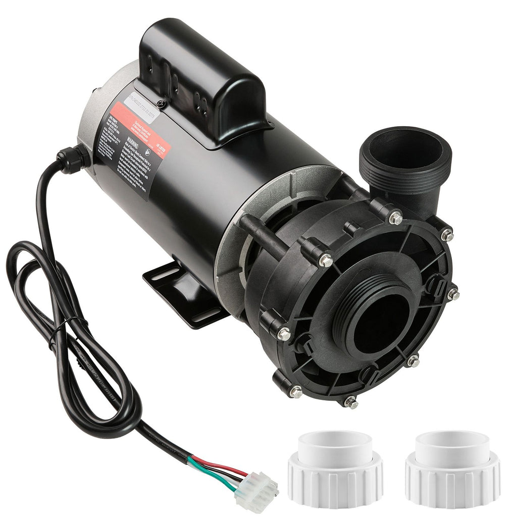 2 Speed SPA Pump, 56-Frame, AC 220-240V Hot Tub SPA Pump, 4HP/210GPM/65.61ft High Speed or 0.7HP/103GPM/16.07ft Low Speed, 2" Port 90° Rotational Interface for Hot Tub, Tested to UL Standards