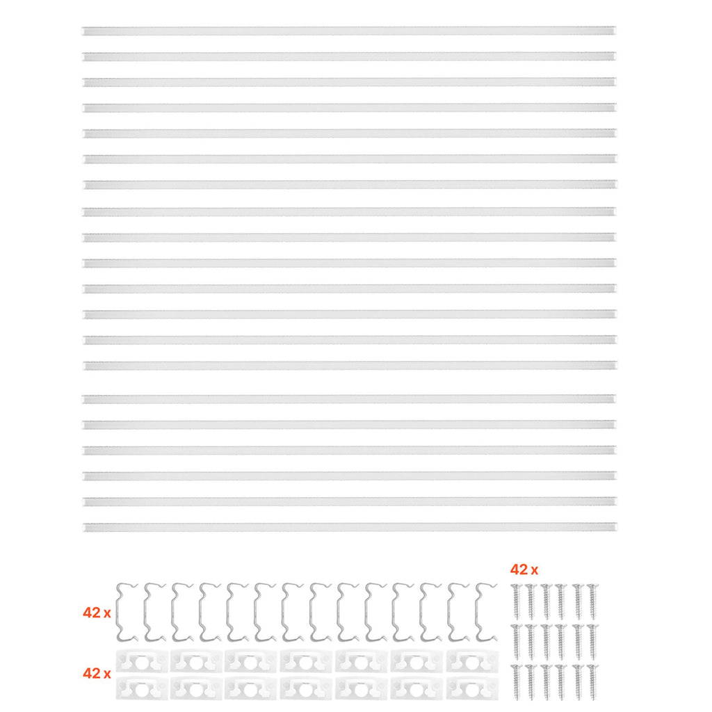 20-Pack 3.3 ft/1M U Shape LED Aluminum Channel, with Milky Cover, End Caps and Mounting Clips, Aluminum Profile for LED Strip Light Installations, Easy Installation, for Under Cabinet Counter